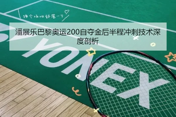 潘展乐巴黎奥运200自夺金后半程冲刺技术深度剖析